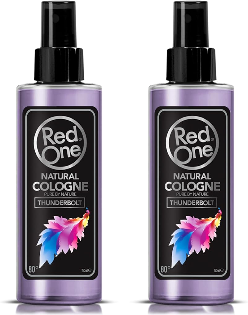 RedOne Barber Cologne Aftershave Spray Thunderbolt 2x150ml Long Lasting Men's