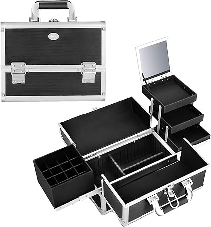 Joligrace - Caja organizadora de maquillaje, multiusos, con ...