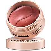 DRMTLGY Brightening Eye Masks – Biodegradable Hydrogel Under Eye Patches with Caffeine, Peptides, Hyaluronic Acid & Niacinami