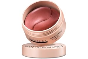 DRMTLGY Brightening Eye Masks – Under Eye Patches for Dark Circles & Puffiness – Caffeine Hydrogel Eye Masks with Hyaluronic 