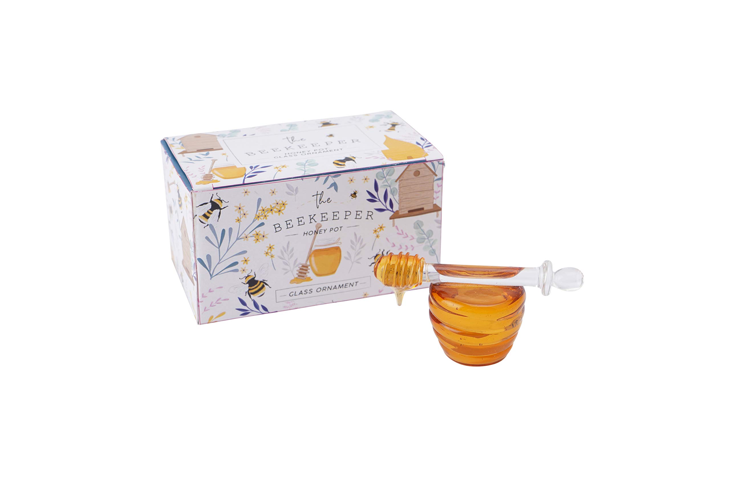 The Beekeeper Glass Honey Pot in Gift Box | From CGB Giftware's The Beekeeper Range | Glass | Ornament | Gift | Honeypot | GB04182