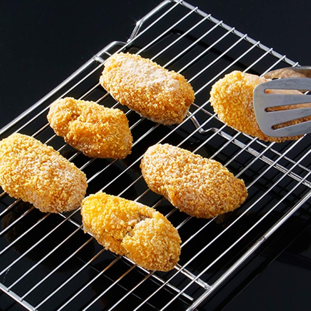 Small Wire Rack For Cooking Cooling Rack Set of 2 Stainless Steel Small Grill Wire Rack for Baking ...