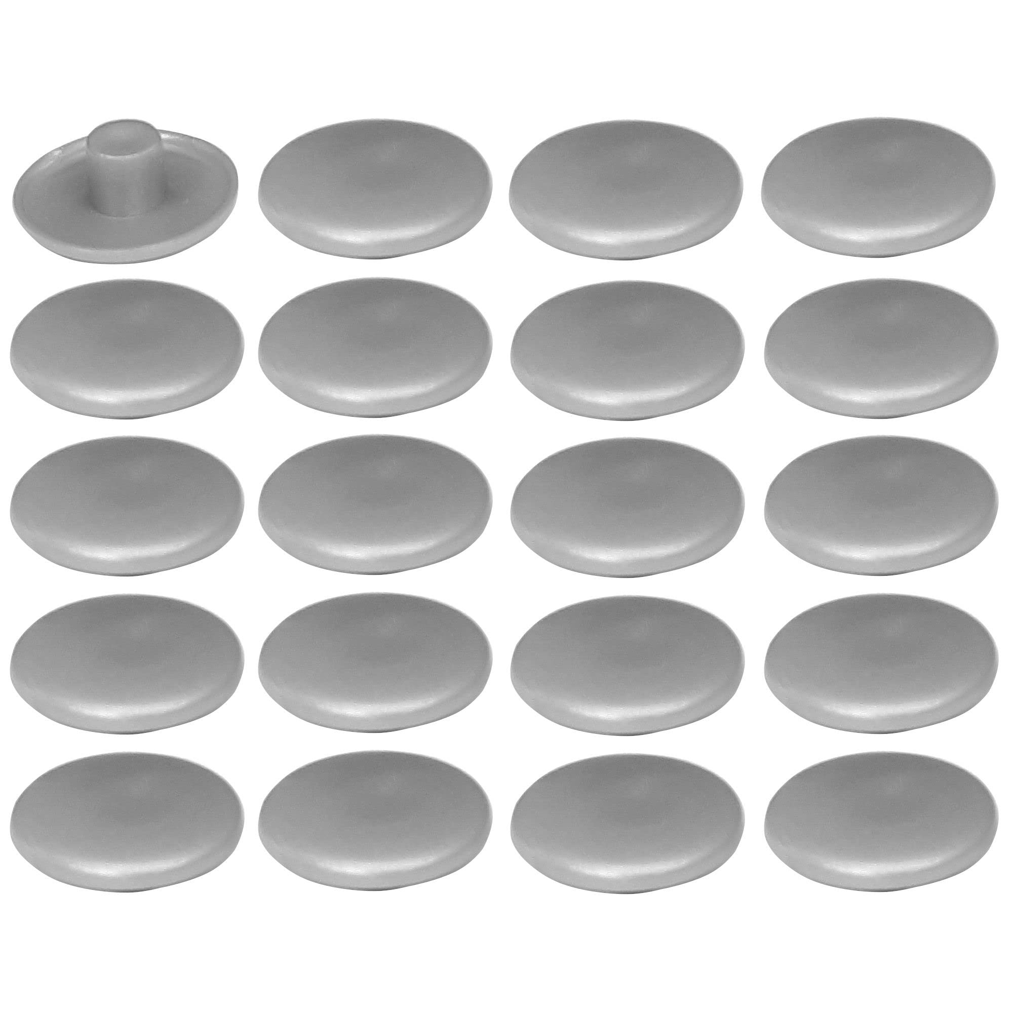 20 x Plastic Screw Covers 4 x 2.7 x 11.8 mm Confirmat Furniture Cap Cap Hole Protection Universal Aluminium Grey
