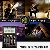 COSOOS 18650 Battery Charger MiBOXER 4-Bay with LCD Fast Charging view 8
