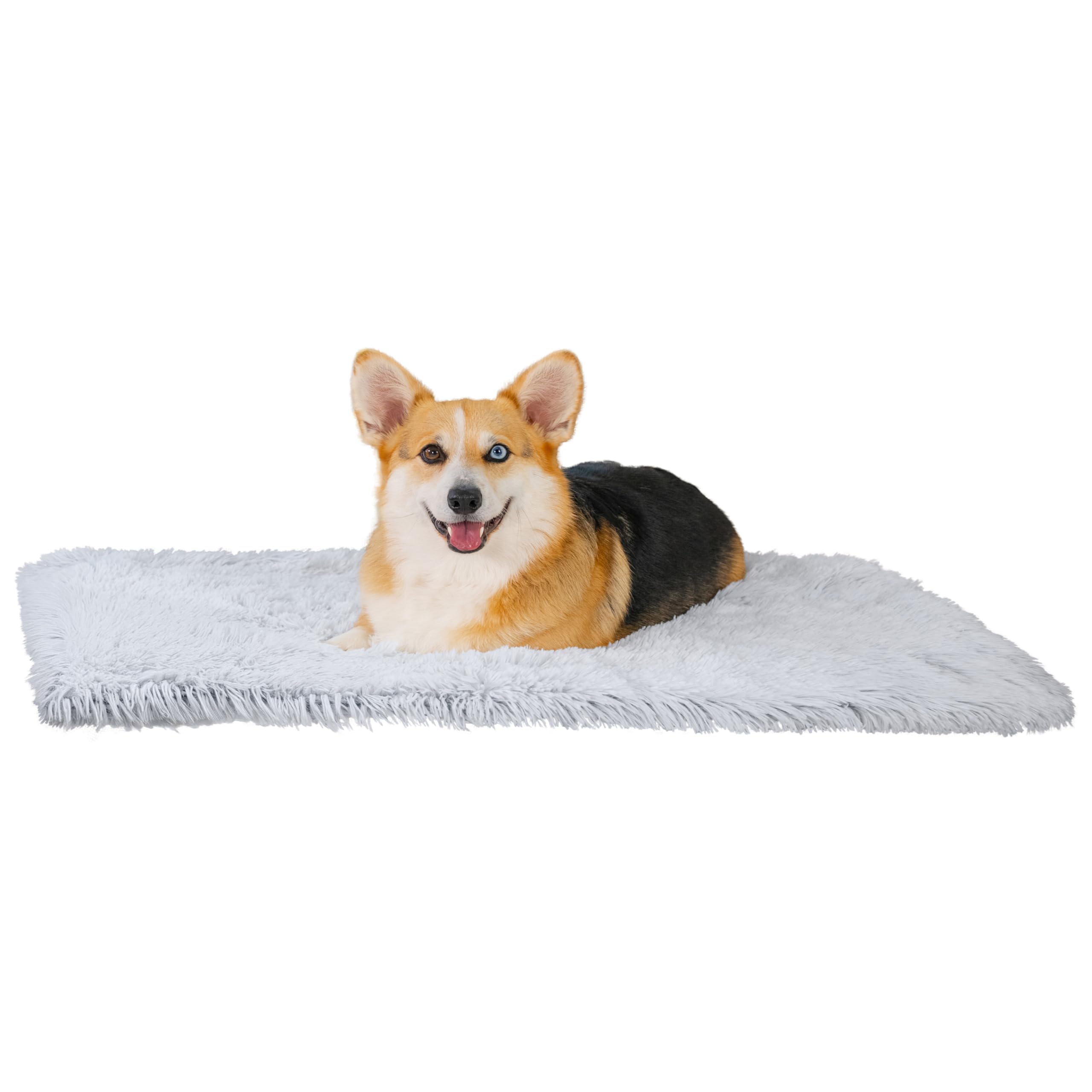Photo 1 of Best Friends by Sheri Calming Shag Dog Blanket – Ultra Soft Faux Fur Pet Throw, Anxiety-Relief, Lightweight Warm Bed Cover for Dogs and Cats, Machine Washable, Frost Gray, 30" x 40"