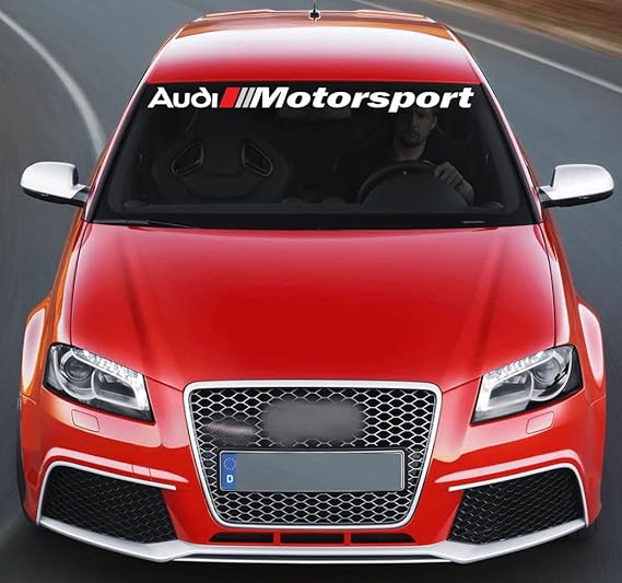 For AUDI MOTORSPORT Weatherproof Vinyl Car Window Windshield Banner