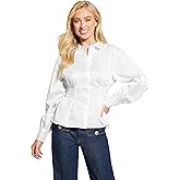 Guess Womens Long Sleeve Jackie Lace Up Top