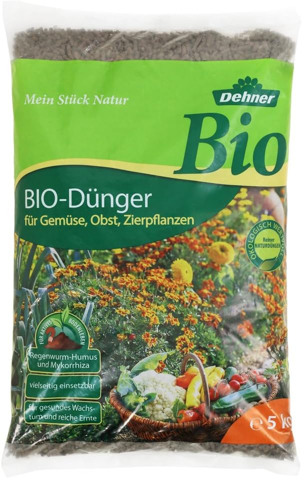 Dehner Bio Dünger, für Gemüse, Obst und Zierpflanzen, 5 kg, für ca. 30 qm