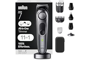 Braun All-in-One Men's Shaving Kit Series 7 7420, 11-in-1 Beard, Face, Nose, Ear Trimmer, Hair Clippers, Body Groomer and Manscaping, Holiday Gifts for Men