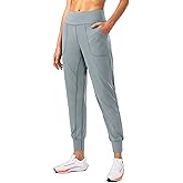 Soothfeel Women's Joggers with Zipper Pockets Petite/Regular/Tall High Waisted Athletic Workout Yoga Pants Joggers for Women