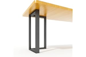 Luffioner Metal Table Legs 28 Inch,Table Legs Replacement Heavy Duty Square Tube Desk Legs Furniture Legs for Coffee Table, Dining Table Set of 2