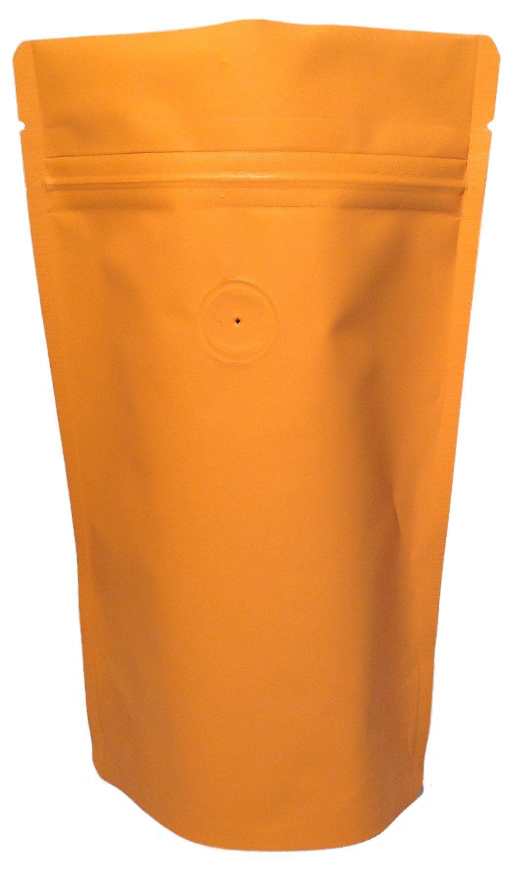 StockBagDepot High Barrier Coffee Bags Pouches w/Valve 4oz (25, Matte Orange)