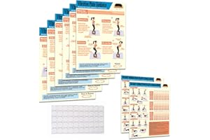 Whole Body Vibration Plate Exercise Poster Set - 6 Workout Guides & 2 Customizable 30-Day Plans for Home & Gym Use