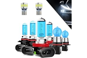 TTDBDAN Headlight Bulbs+ License Plate Lights Fit For Toyota Highlander 2011-2013 Light Bulbs,9005 High Beams+ H11 Low Beams+ PSX26W Fog Lights+ License Plate Lights Combo,Plug And Play,Pack of 8