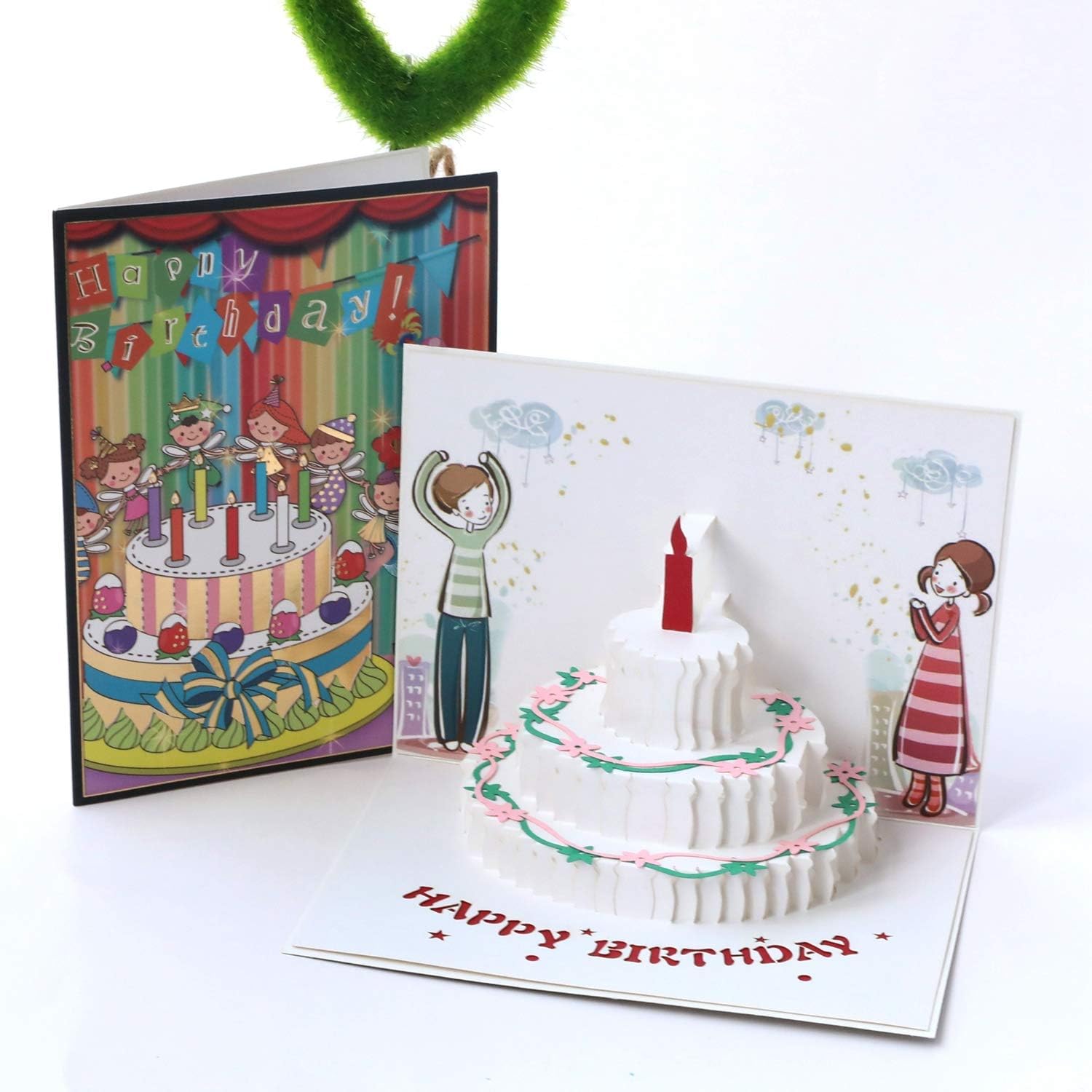 Paper Spiritz Pop up Cards Birthday Cake, Valentine's Day Cards, Anniversary Thank You Card, Handmade, Laser Cut Gift Card with Envelopes all Occasions