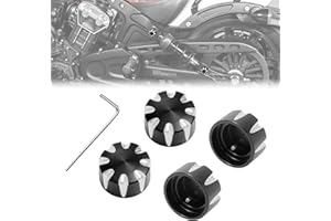 BAKAFOH Billet Aluminum Shock Mounting Caps for Indian Scout 2018-2023 Lower & Upper Shock Mount Suspension Strut Nuts Dust Cover Rear Shock Absorber Caps Accessories