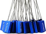 Tracy.L Security Cable Ties Metal Tag Seals Aluminium Alloy Blue 100pcs view 4