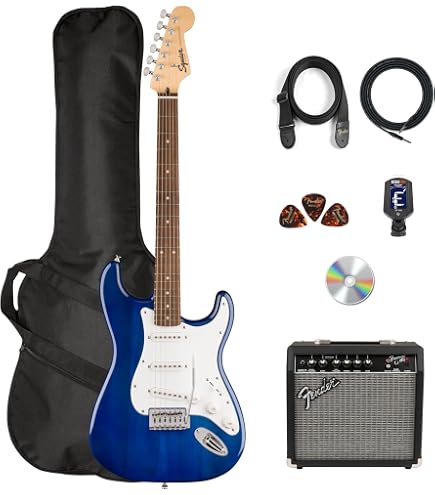 Amazon.com: Squier by Fender Short Scale Stratocaster Pack with