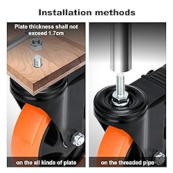 Heavy Duty Swivel Wheels 5 Inch PVC Casters with