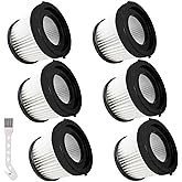 6 Pack DCV501HB DCV5011H Replacement HEPA Filters attachment Compatible With DEWALT 20V Cordless Handheld Vacuum Cleaner Washable And Reusable Accessories