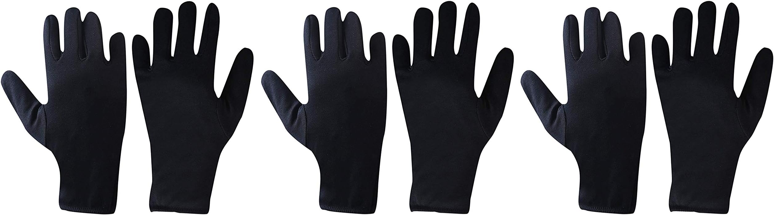 Unisex Cotton Gloves Pack of 3 Pair Black