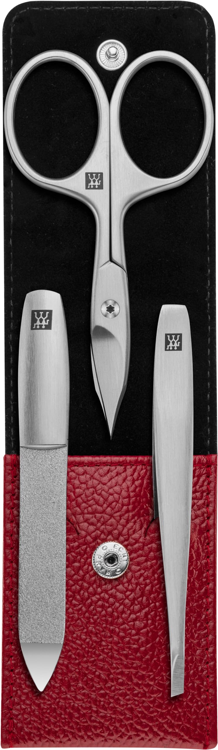 Zwilling Twinox Manicure-Etui aus Rindleder, 3-tlg.