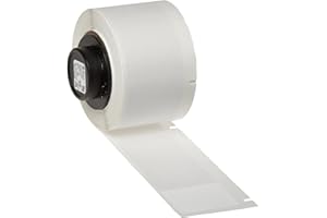 Brady PTL-21-427 TLS 2200 And TLS PC Link 2.5" Height, 1" Width, B-427 Self-Laminating Vinyl, White And Translucent Color Label (100 Per Roll),White/Translucent