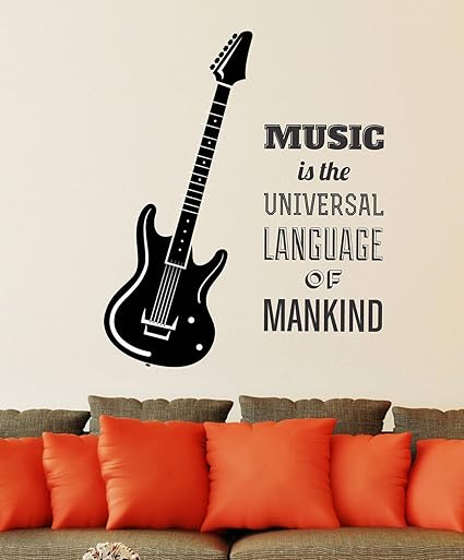 Luke and Lilly Guitar Design Vinyl Wall Sticker (45 * 70cm)