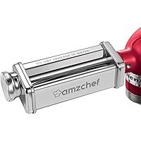 Pasta Sheet Roller Attachment for KitchenAid Stand Mixer, AMZCHEF Stainless Steel Pasta Maker Accessories, Pasta Roller…