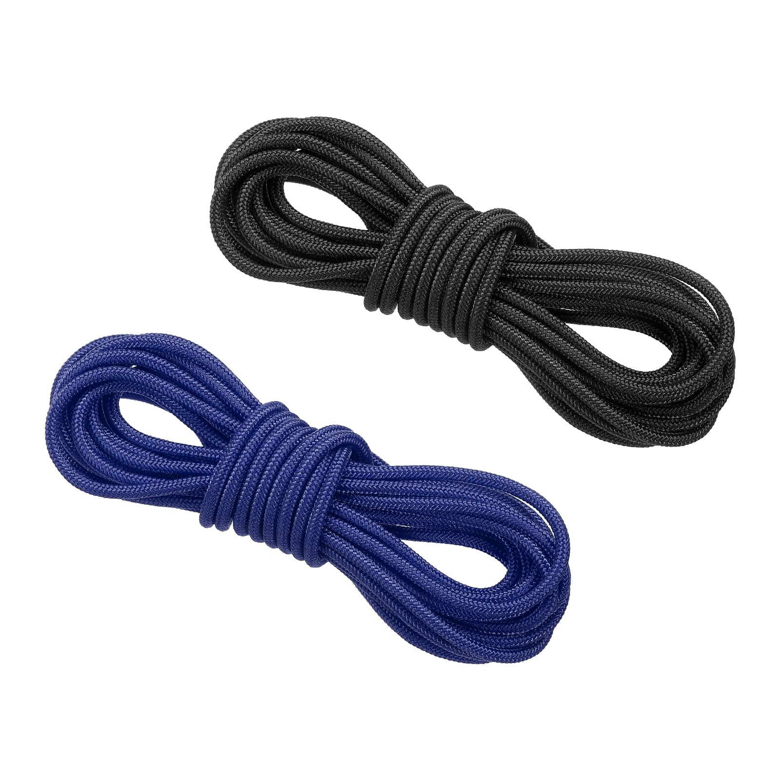 PATIKIL Archery D Loop Rope 3 Meters, 2 Pack Bow D Loop String Release Material Nock Wire Nocking Loop Buckle Ring for Compound Bowstring, Black Blue