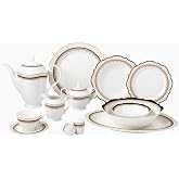 Lorren Home Trends 57 Piece Bone China Dalilah Service for 8