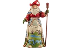 Enesco Jim Shore Heartwood Creek Dutch Santa Stone Resin Figurine, 7 inch, Multicolor