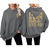 Christian Hoodies Women Faith Over Fear Hooded Sweatshirt Religious Pray Shirt Jesus Bible Verse Long Sleeve Pullover