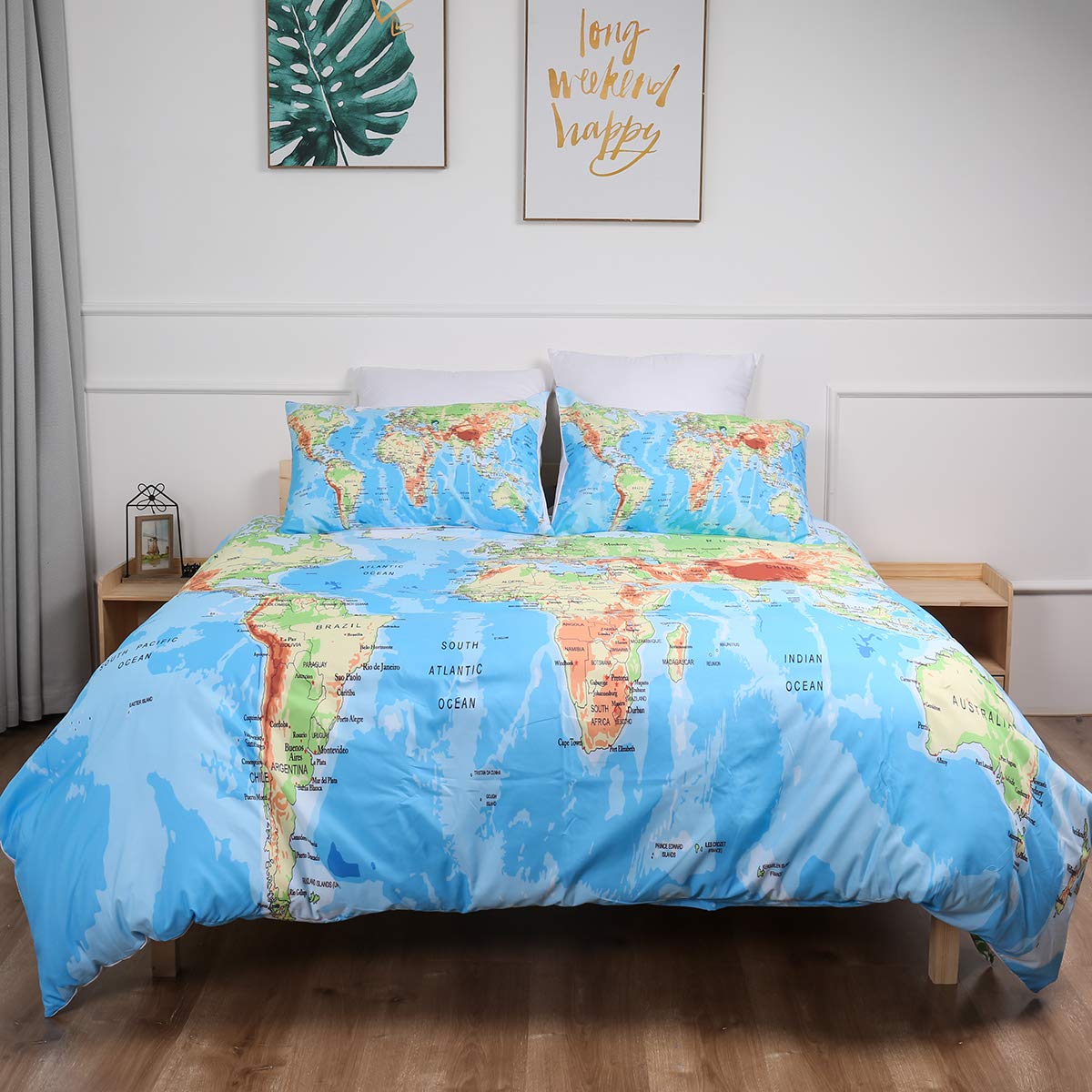 Top 10 World Map Kids Bedding Home Previews