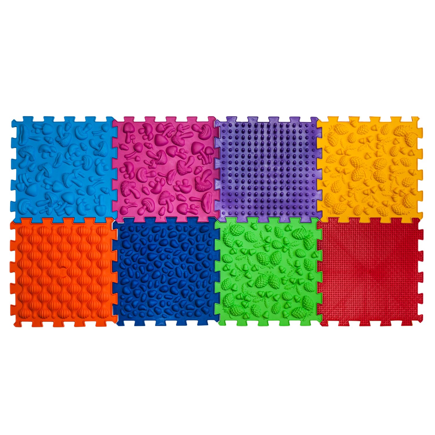 Foot Massage Set Orthopedic Sensory Floor Game Mats for Kids Flat Feet Prevention by Ortek 8 Elements