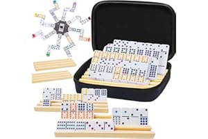 BATURU Mexican Train Dominoes Set for Adults, Double 12 Dominos Set with 91 Tiles, Board Games for Family Game, Stcoking Stuffers for Kids Adults, White Elephant Gifts for Adults, Gifts for Men, Women