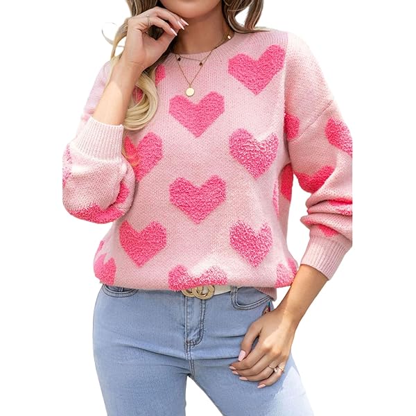 トップス Mary heart knit tops pink ANDMARY】Mary heart knit tops