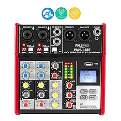 Pyle Studio Audio Sound Mixer Board - 4 Channel