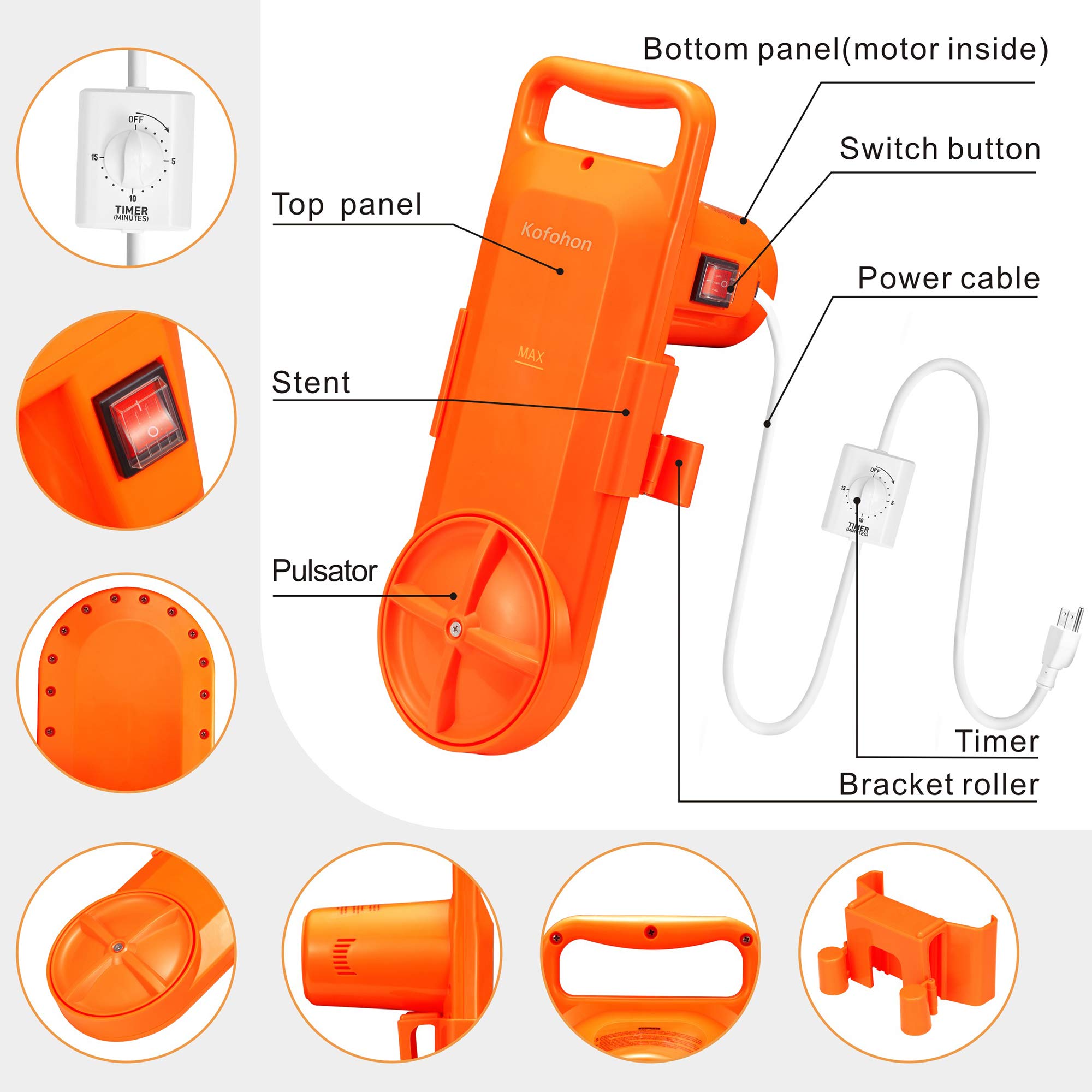 KOFOHON Portable Washing Machine Small Mini Hand Compact Semi Automatic Washer Laundry Perfect for Home Apartment Dorm RV Camping Travel Trip Outdoor Indoor for 6.5Lbs Washing Capacity