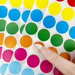 Ouzoustate 2800 PCS Dot Stickers- 3/4" Round Circle