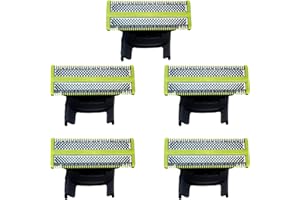 FEAYEA 5 Pack Replacement Blades Compatible with Norelco One 1 Blade, Durable Stainless Steel, Trim, Edge and Shave,Suitable spare blades QP210/80 QP2515 QP2520 QP6510 QP6530