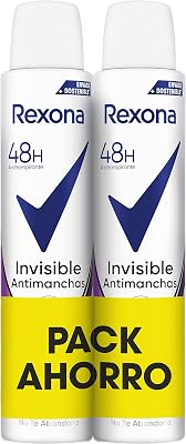 Invisible Desodorante Aerosol Antitranspirante para mujer, antimanchas, 2 x 200 ml, el ambalaje puede variar