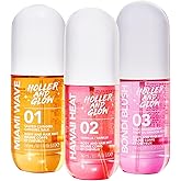 Bundle of Holler And Glow Body & Hair Mist, Body Spray For Women, Hair Perfume, Long Lasting Fragrance, Floral, Tropical, Vanilla, Warm & Sweet Fragrance Notes, 8.11 Fl Oz, 3 Pack Variety