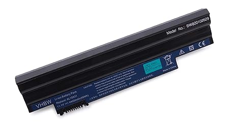 vhbw Li-Ion 4400mAh Akku für ACER Aspire One D255, D260, D270, 722 Serie Notebook Laptop wie AL10A31, AL10B31, AL10BW, AL10G3