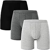 KatarkmaisWANG Mens Boxer Briefs - Tagless Mens Underwear Pack, Cotton Feel Underpants with Moisture Wicking & No Ride Up