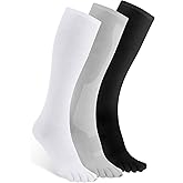 TikMox Toe Compression Socks – Knee High Socks, Support for Running & Travel,for Women & Men