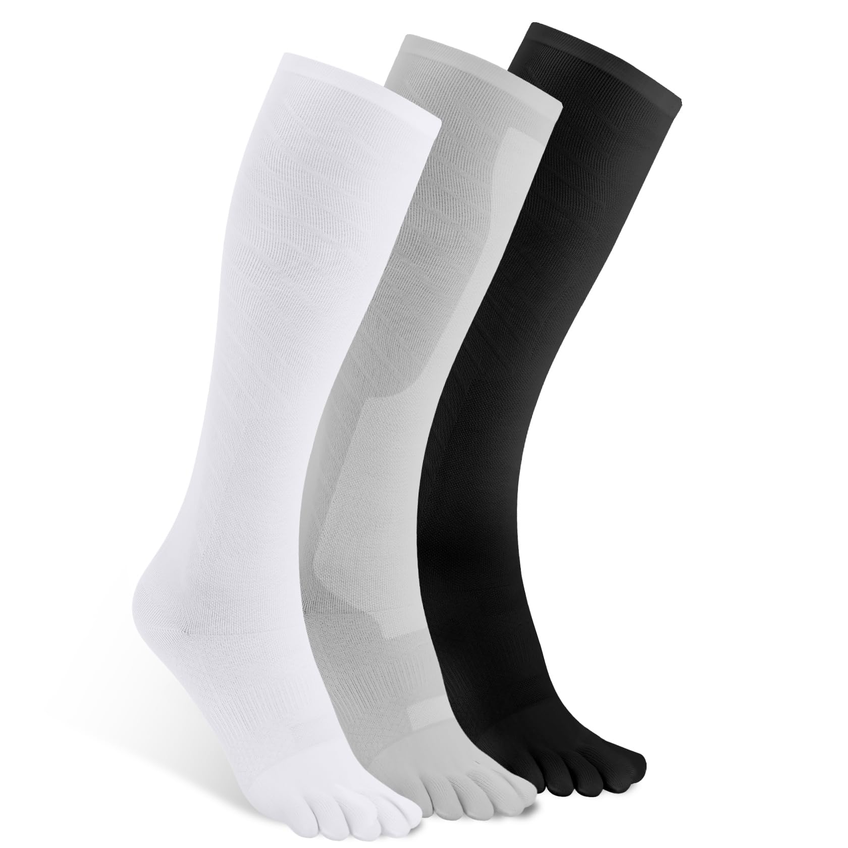 Photo 1 of TikMox Toe Compression Socks – Knee-High Support Socks with Enhanced Comfort for Running & Travel, Breathable and Long Hours Standing