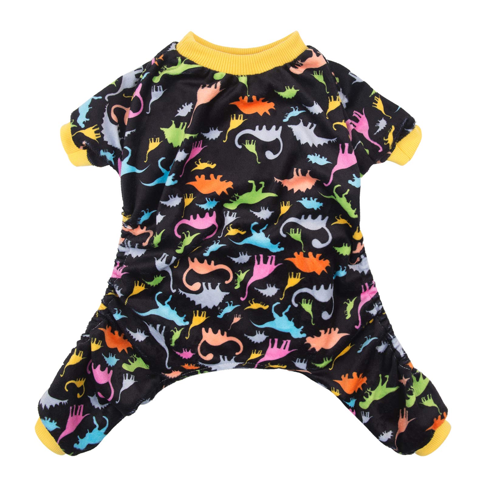 CuteBone Dog Pajamas Dinosaur Dog Apparel Dog Jumpsuit Pet Clothes Pajamas P26L Large