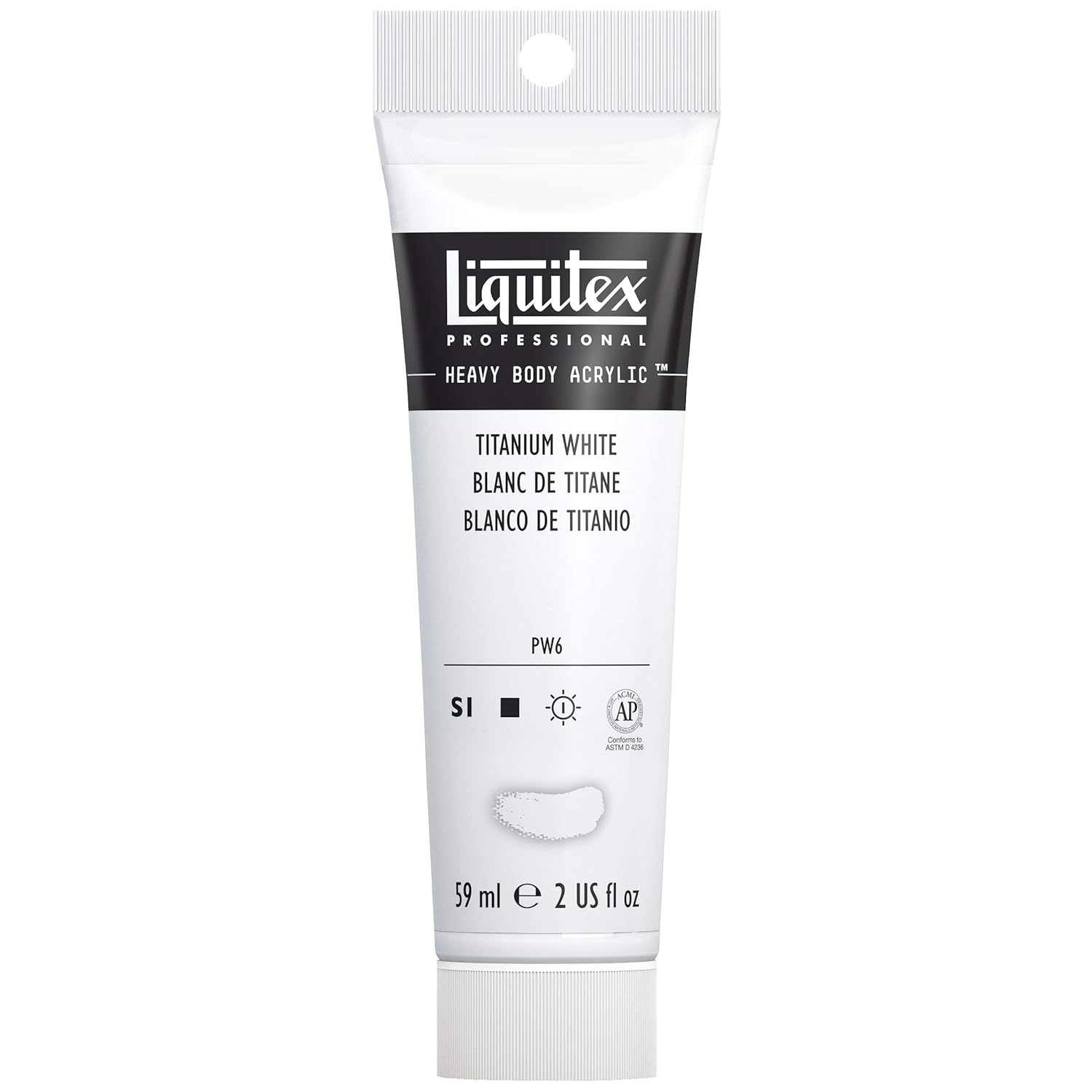 Liquitex Acrílico Profesional Heavy Body, Tubo 59 ml, Blanco de Titanio, Acrylfarbe59ml Tube