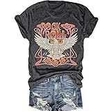 Rock Band T-Shirts for Women Vintage Rock and Roll